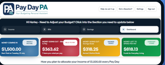 Pay Day PA on tablet